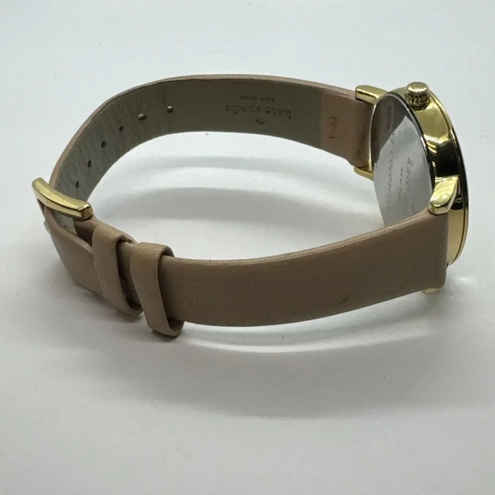 Kate Spade New York Metro 0073 Women's Beige Leather Analog Dial Watch JNA461
